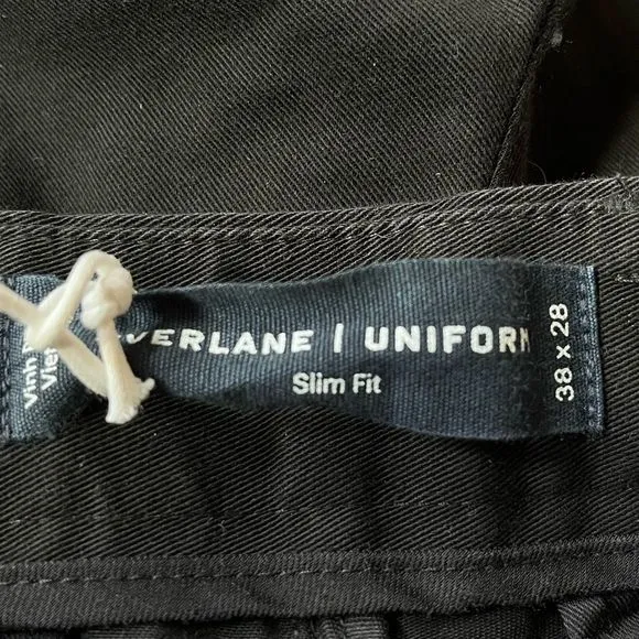 Everlane The Performance Chino Slim Fit Uniform Pants  Black Size 38x28