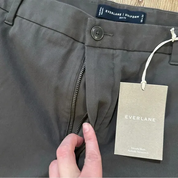 Everlane Uniform Men’s Dark Gray Slim Fit Dress Pants Size 38x34 NWT