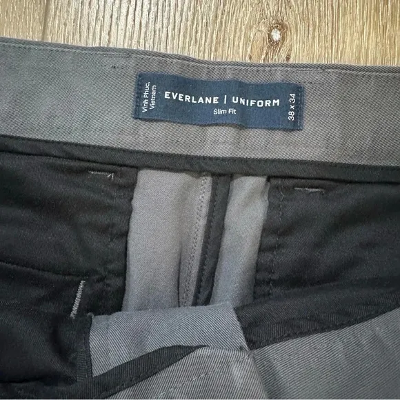 Everlane Uniform Men’s Dark Gray Slim Fit Dress Pants Size 38x34 NWT