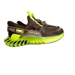 Every One Men’s Blade Running Shoes - Black &amp; Green, Size 10.5