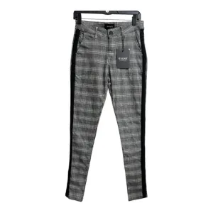 Evoke London Gray and Black Dress Pants with Plaid Pattern Skinny Fit Size 30