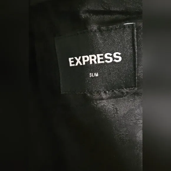 EXPRESS Black velvet tuxedo blazer slim fit. Size 48R