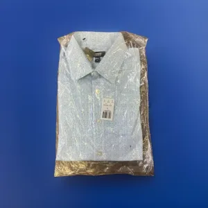 Express Extra Slim 1mx Size S Dress Shirt Blue flower Design