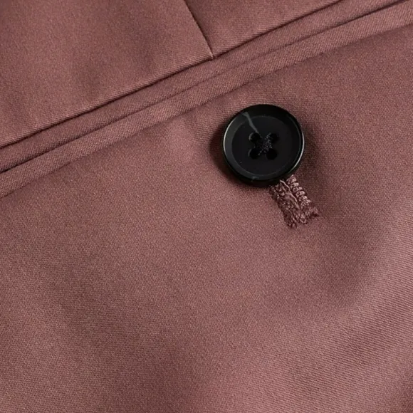 Express Mens Dress Pants 30x30 Extra Slim Dusty Red Stretch Cotton Blend