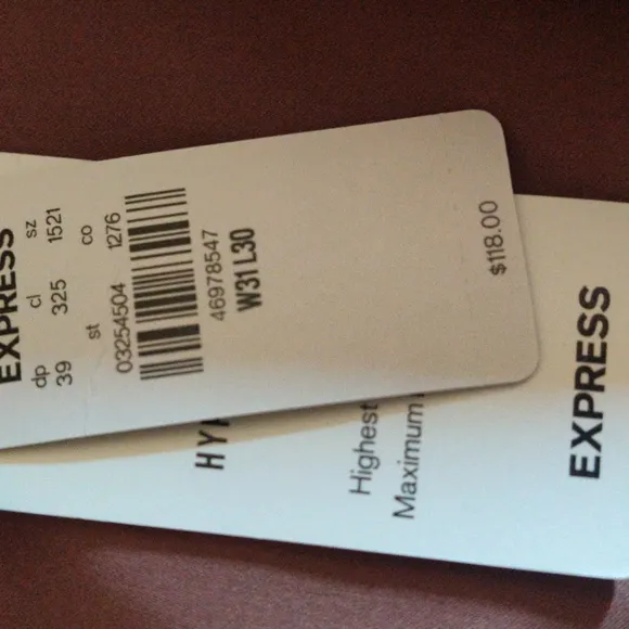 Express Mens Dress Pants 31x30 Extra Slim Dusty Red Stretch Cotton Blend