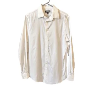Express Men's Extra Slim Fit Long Sleeve Dress Shirt in White