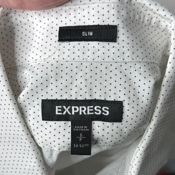 Express Men's slim fit button up dress shirt size small slim