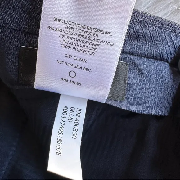 Express Slacks Dress Pants 31X30 Slim Fit Grey Blue Plaid Stretch Business Suits