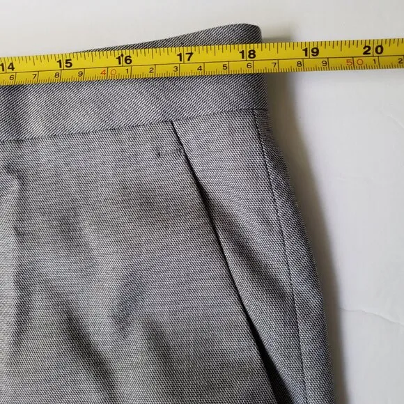 EXPRESS Slim Textured Cotton Blend Gray Dress Suit Pants