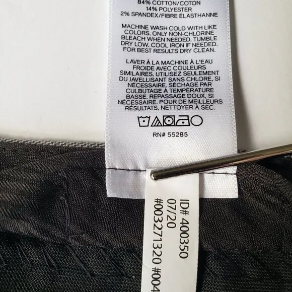 EXPRESS Slim Textured Cotton Blend Gray Dress Suit Pants
