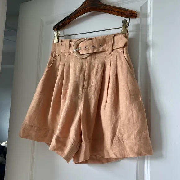 Farm Rio Beige Tailored Shorts