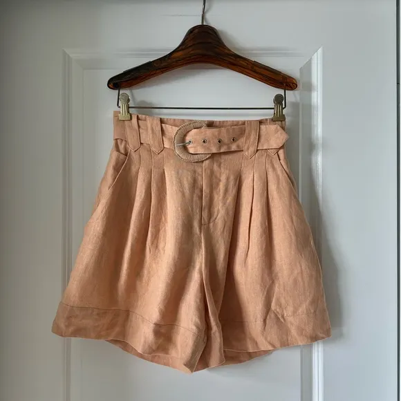 Farm Rio Beige Tailored Shorts