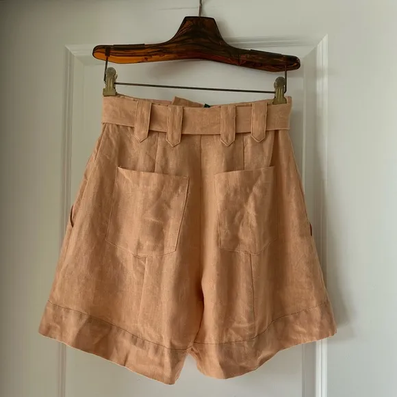 Farm Rio Beige Tailored Shorts