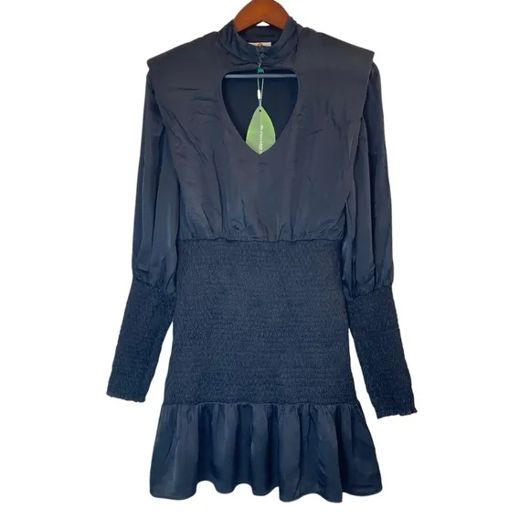 FARM RIO Heart Neckline Mini Dress in Black Size XS -NWT