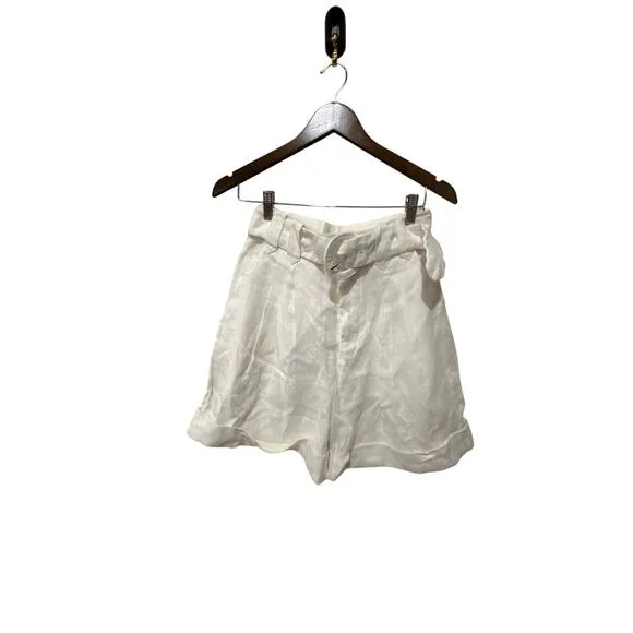 Farm Rio Tailored Pleated Linen Shorts Size Medium
