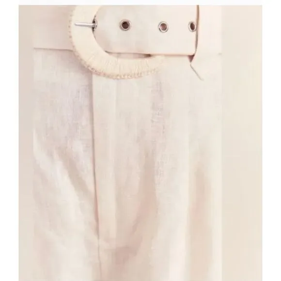 Farm Rio Tailored Pleated Linen Shorts Size Medium