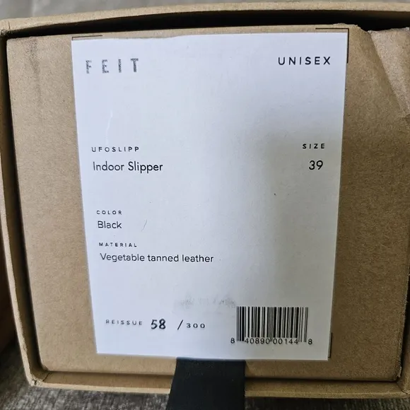 Feit Leather Indoor Slipper Loafers Vegetable Tanned Leather Size 39 Womens US 9