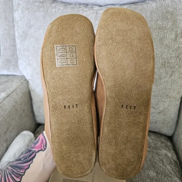 Feit Leather Indoor Slipper Loafers Vegetable Tanned Leather Size 39 Womens US 9