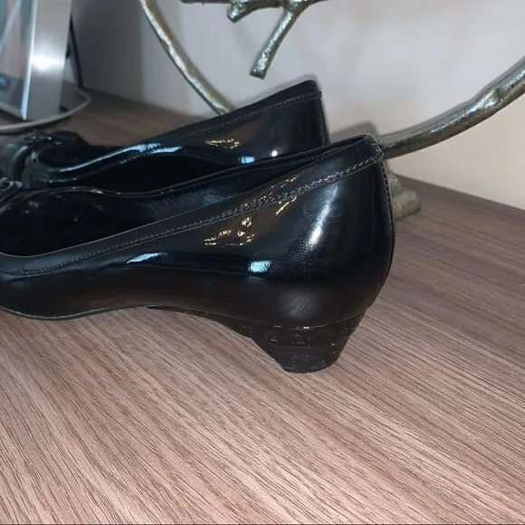 Fendi buckle shoes patent leather