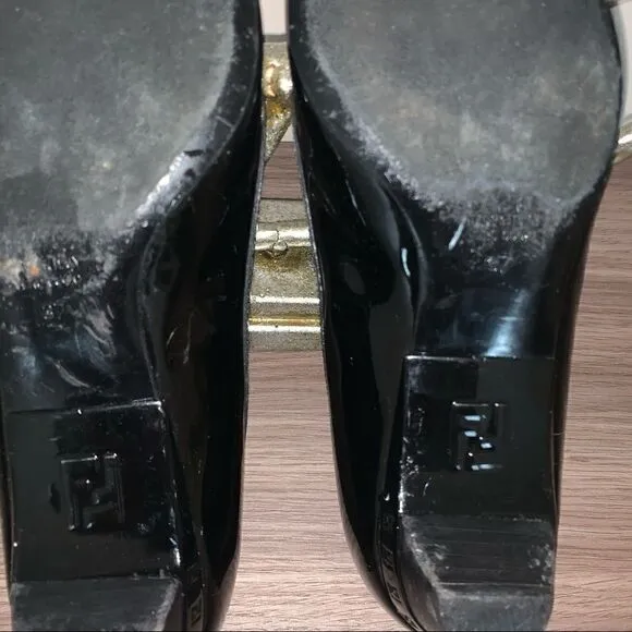 Fendi buckle shoes patent leather