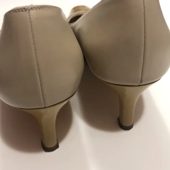 Ferragamo Heels-Tan- kitten /mid