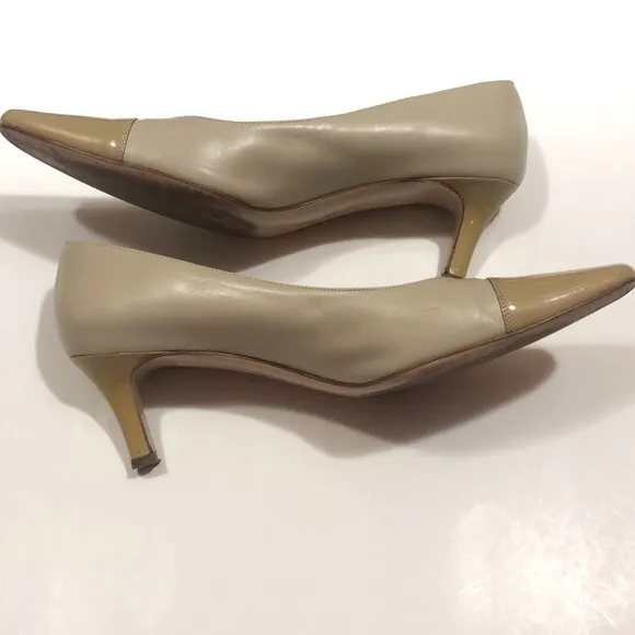 Ferragamo Heels-Tan- kitten /mid