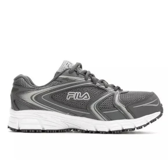 FILA Grey Slip Resistant Work Shoes