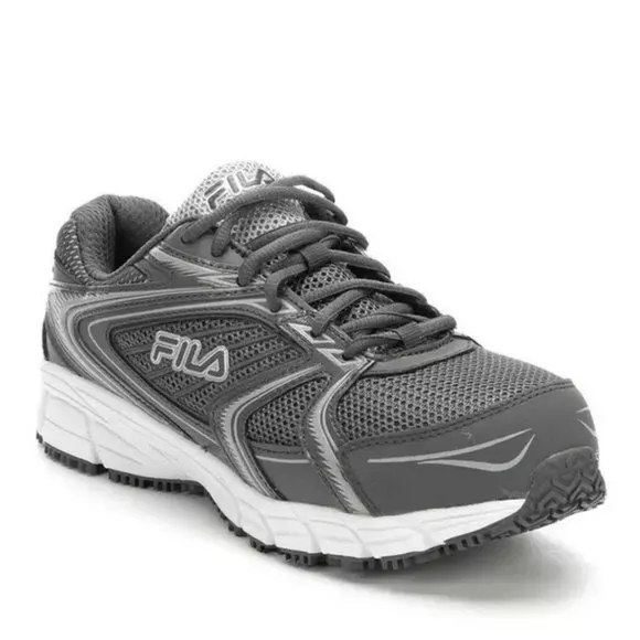 FILA Grey Slip Resistant Work Shoes