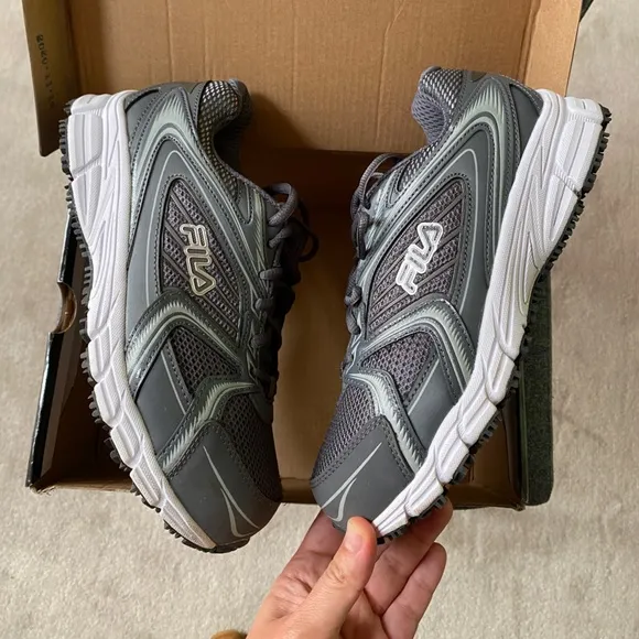 FILA Grey Slip Resistant Work Shoes