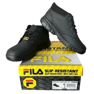 Fila Men's Black Slip-Resistant Shoes