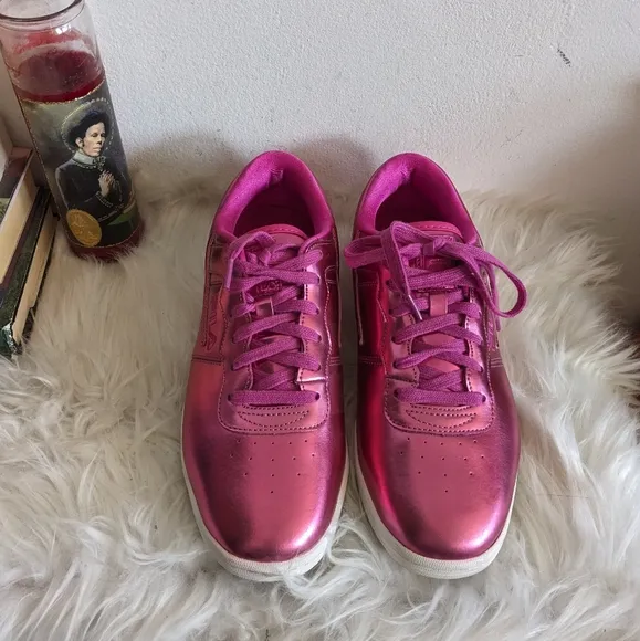 Fila Metallic Pink Sneakers Gym Shoes