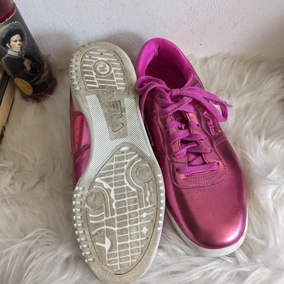 Fila Metallic Pink Sneakers Gym Shoes