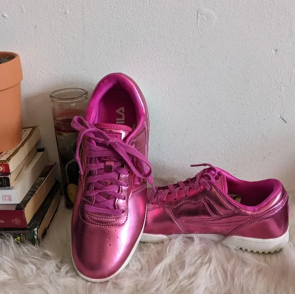 Fila Metallic Pink Sneakers Gym Shoes