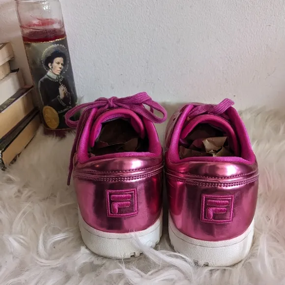 Fila Metallic Pink Sneakers Gym Shoes