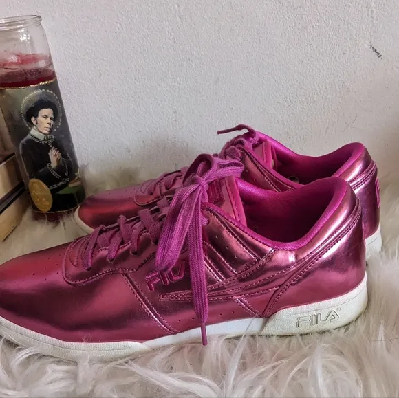 Fila Metallic Pink Sneakers Gym Shoes