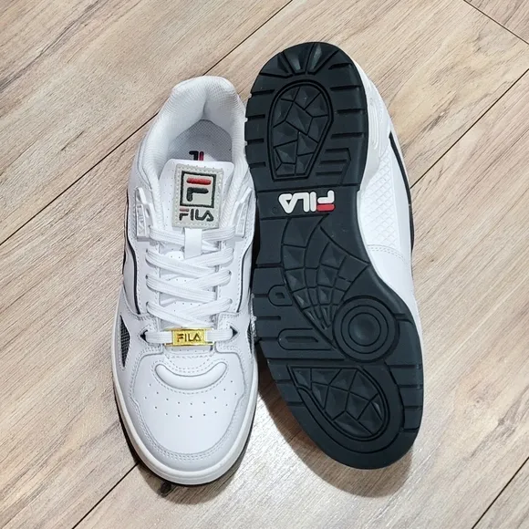 Fila Teratach 600 Mens Size 7.5 Leather Shoes White Green Y2K Retro Look