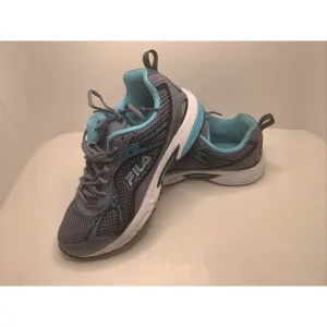 FILA Womens WINDSHIFT 15 Running Shoes Gray Teal sz 11 Gym exercise