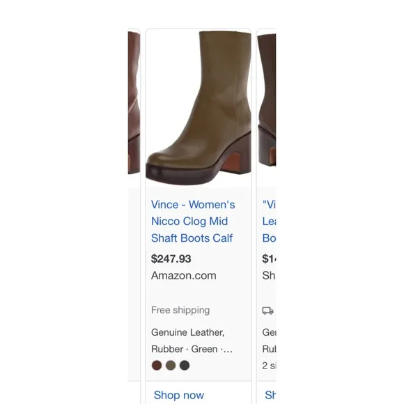 ❗️FINAL❗️ VINCE. Clog NICCO Mid Shaft Boots