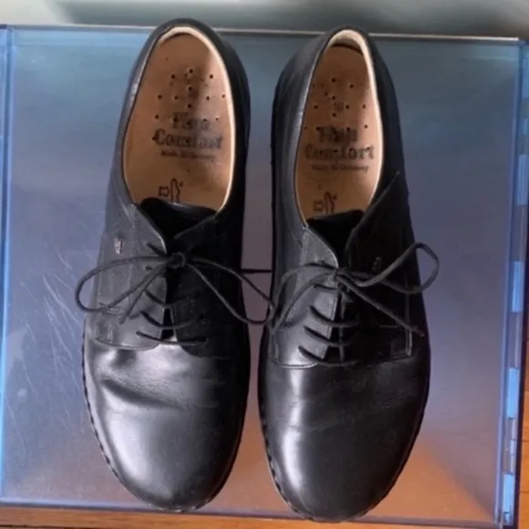 FINN COMFORT Black Leather Men's Shoes