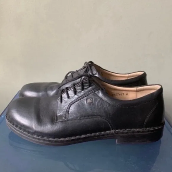 FINN COMFORT Black Leather Men's Shoes