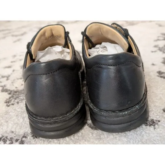 Finn Comfort Dijon Black Leather Lace Shoes Men's 7.5UK‎