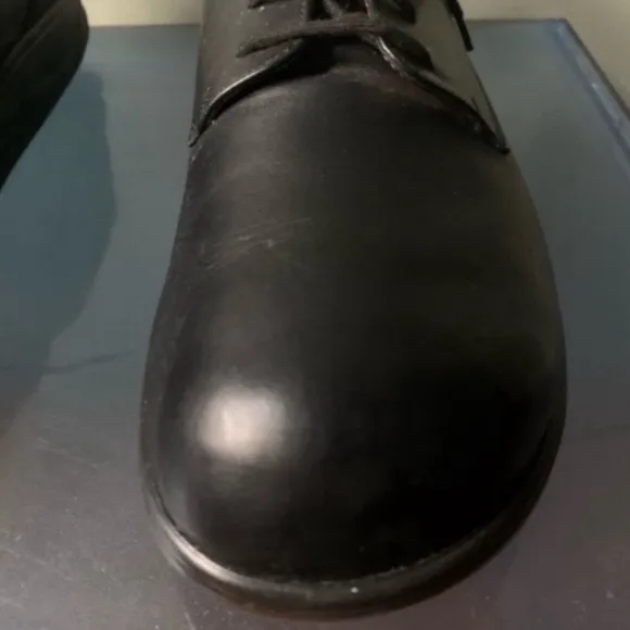 Finn Comfort Men's Black Leather Walking Shoes