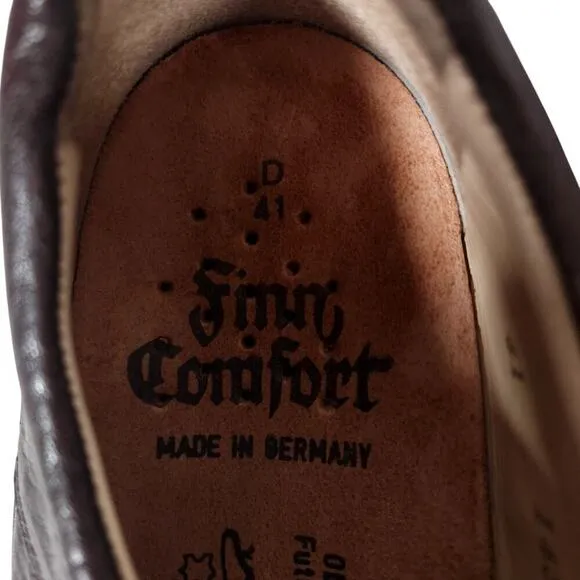 Finn Comfort York Lace Up Comfort Brogue Shoes EU 41 Brown Leather Orthopedic