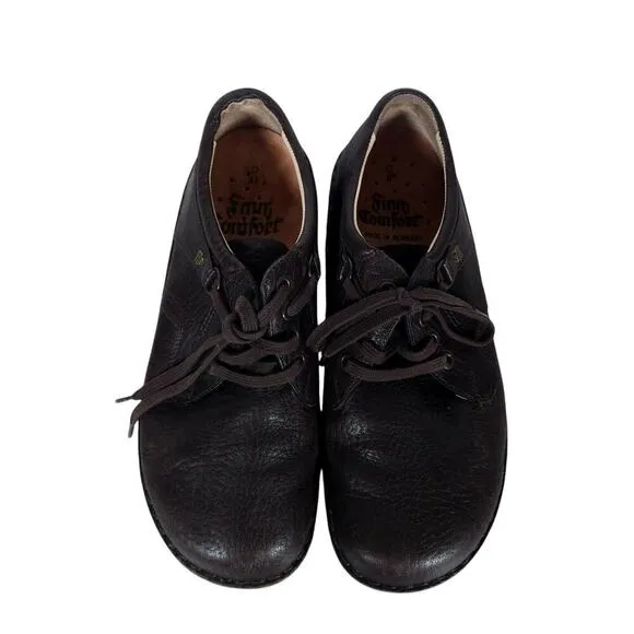 Finn Comfort York Lace Up Comfort Brogue Shoes EU 41 Brown Leather Orthopedic