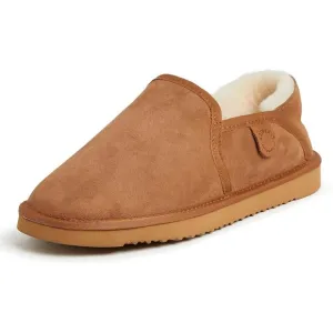 Fireside by Dearfoams Men Hobart Convertible Loafer Slippers Size US 9 Chestnut