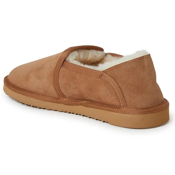 Fireside by Dearfoams Men Hobart Convertible Loafer Slippers Size US 9 Chestnut