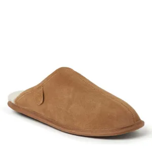 Fireside by Dearfoams Men Warwick Shearling Scuff Slipper Size US 13 Chestnut