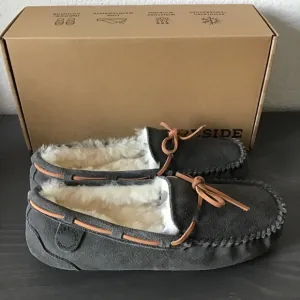FIRESIDE BY DEARFOAMS Women's Victoria Genuine Shearling Moccasin Slipper