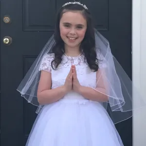 First Holy Communion Formal Dress/Veil/Shoes/Jewelry