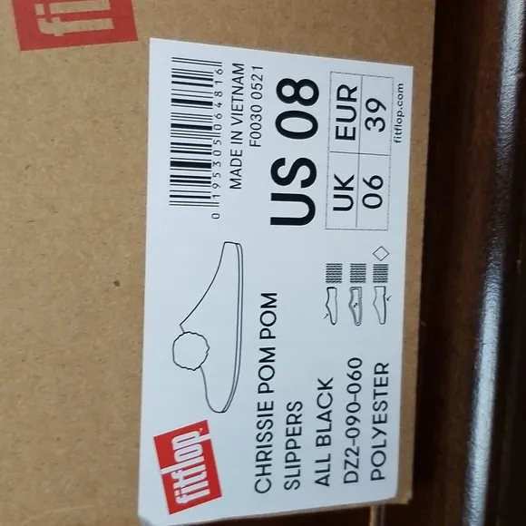 FITFLOP CHRISSIE POM-POM SLIPPERS - NEW IN BOX